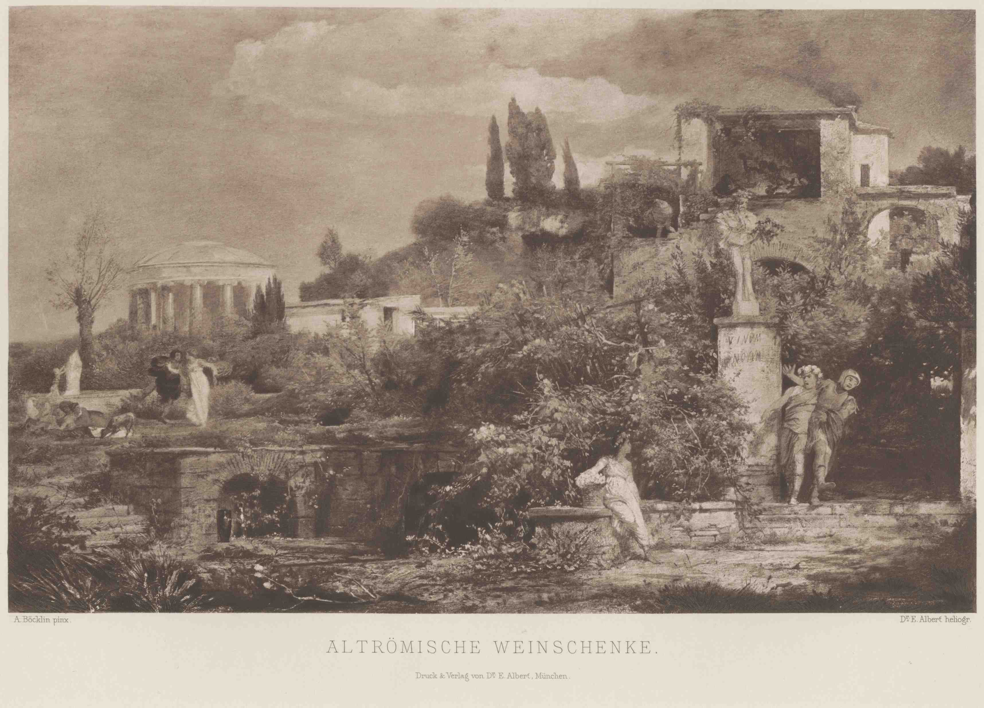 Ancienne taverne romaine au printemps - Arnold Böcklin