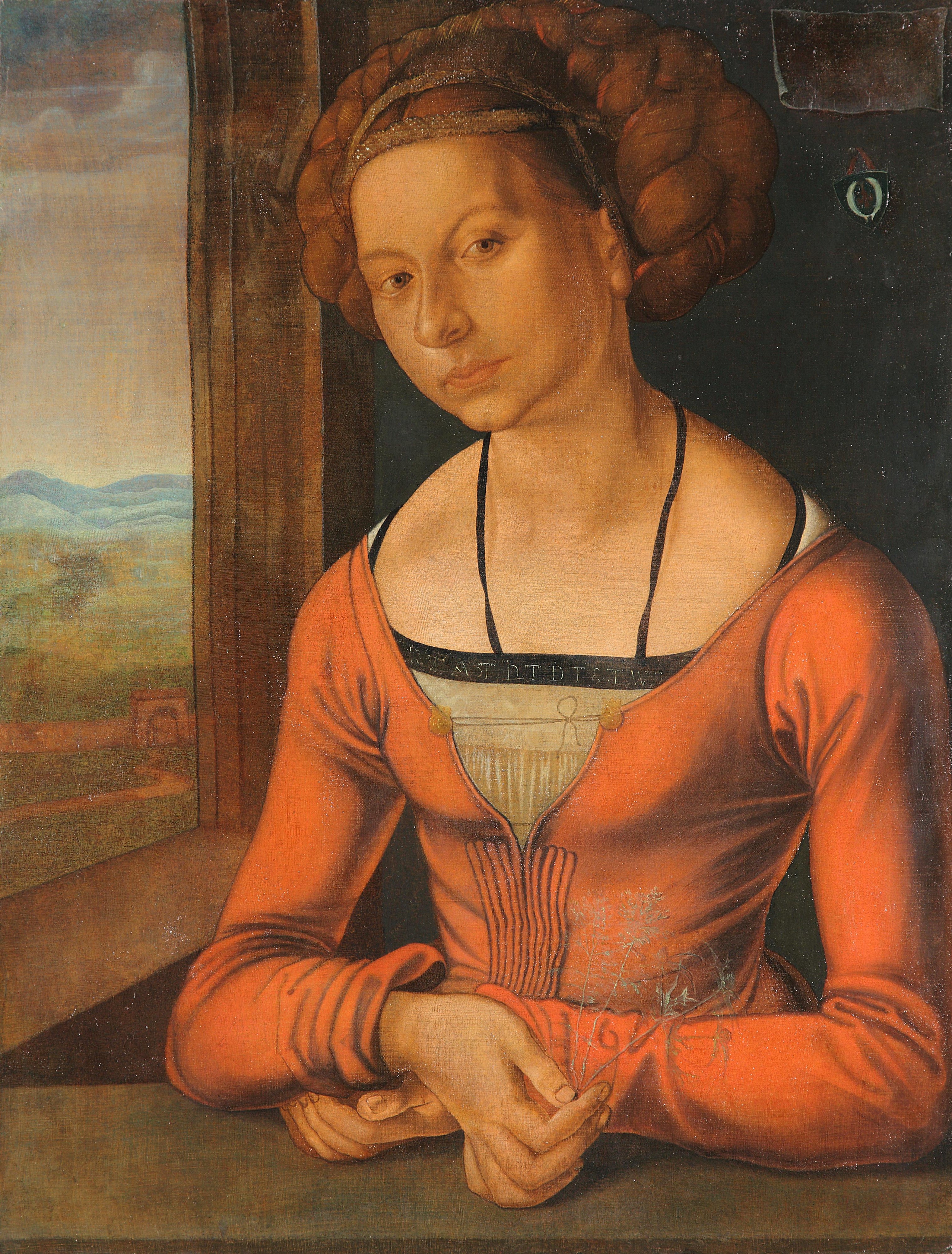 Jovem mulher, com cabelos trançados - Albrecht Dürer