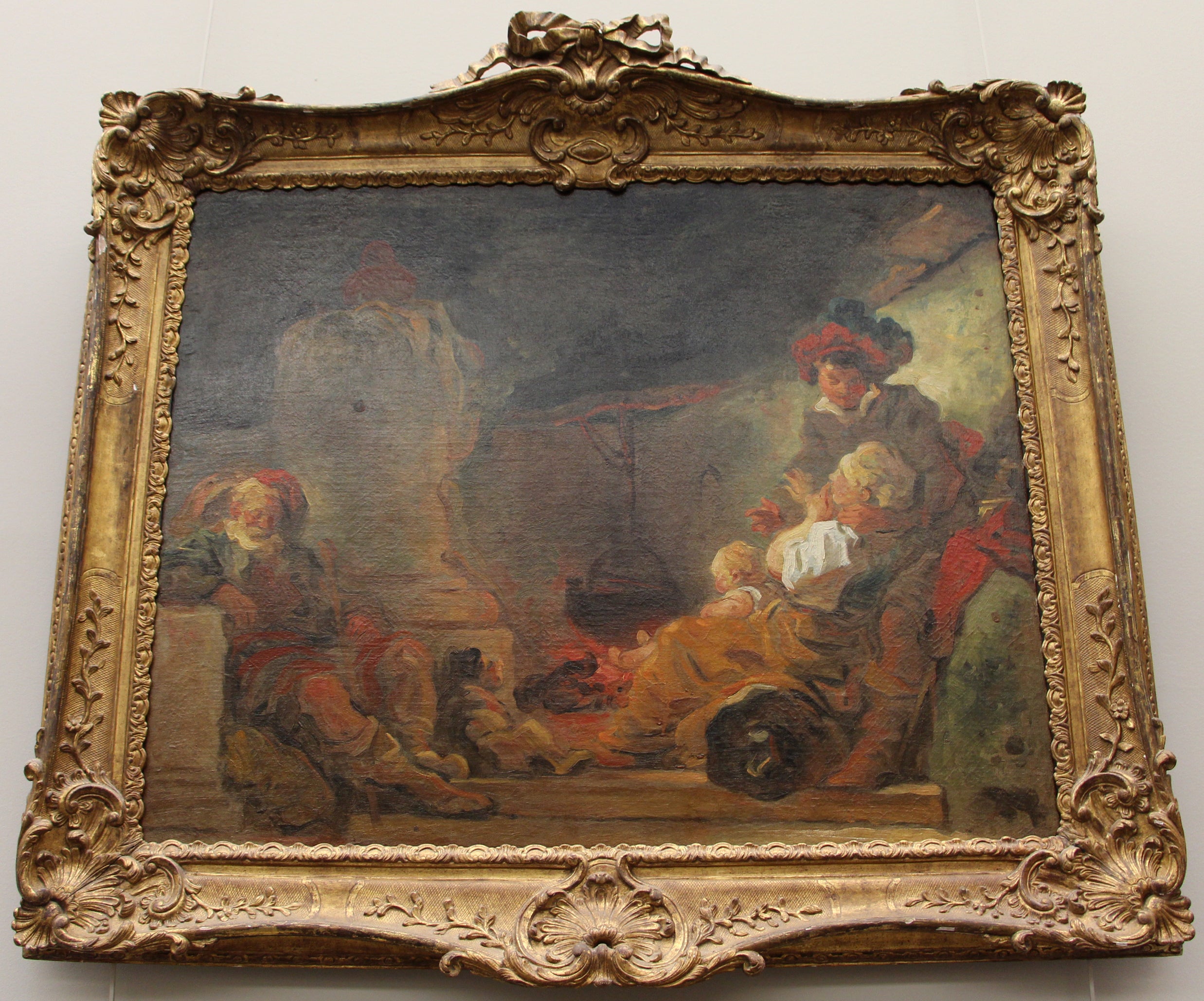 Scène nocturne, dite Le songe du mendiant - Jean-Honoré Fragonard