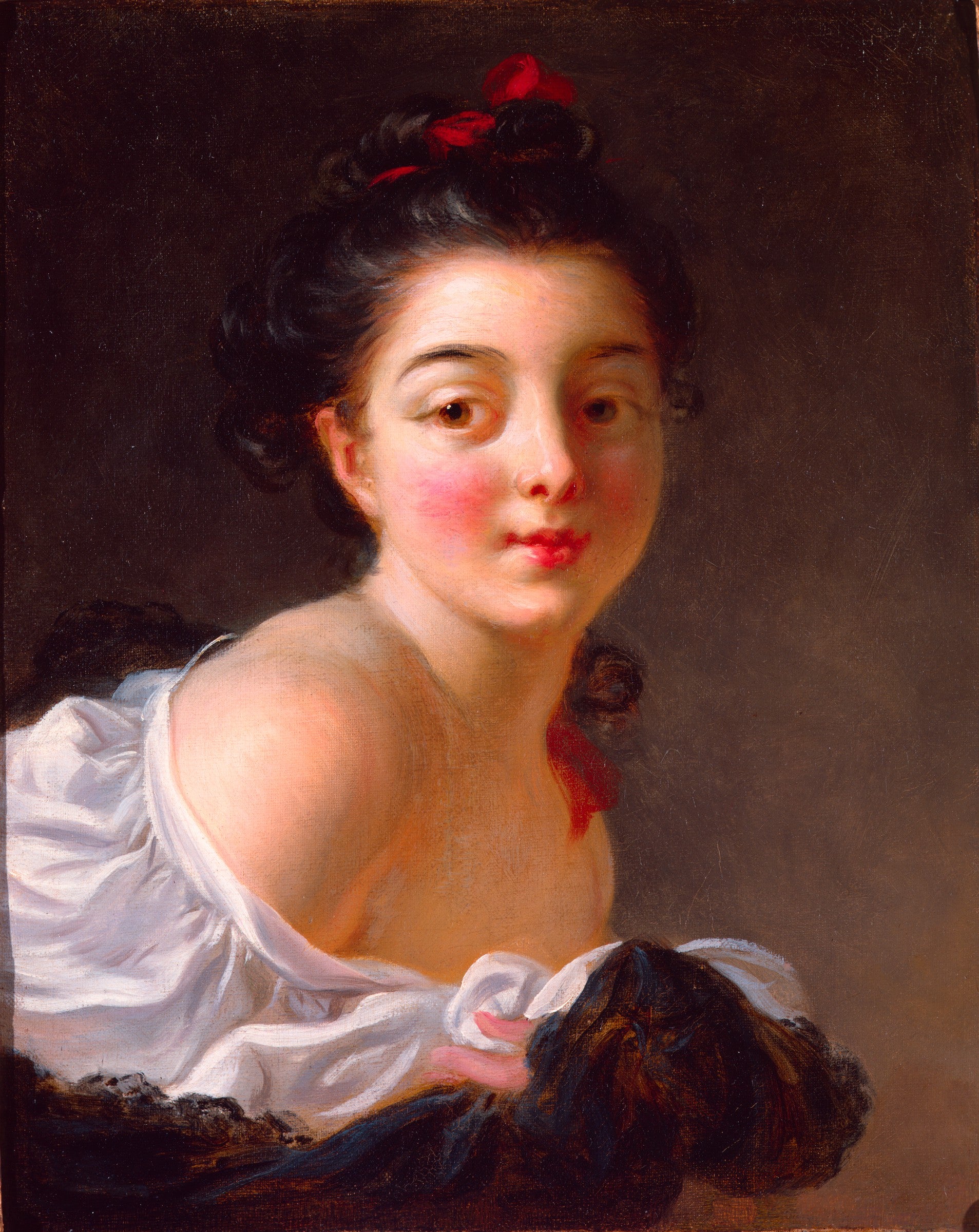 Jeune fille brune - Jean-Honoré Fragonard