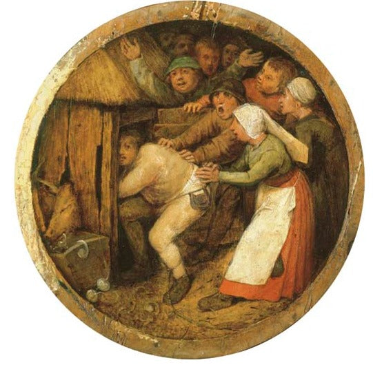 O Bebedor empurrado para a pocilga dos porcos - Pieter Brueghel, o Velho