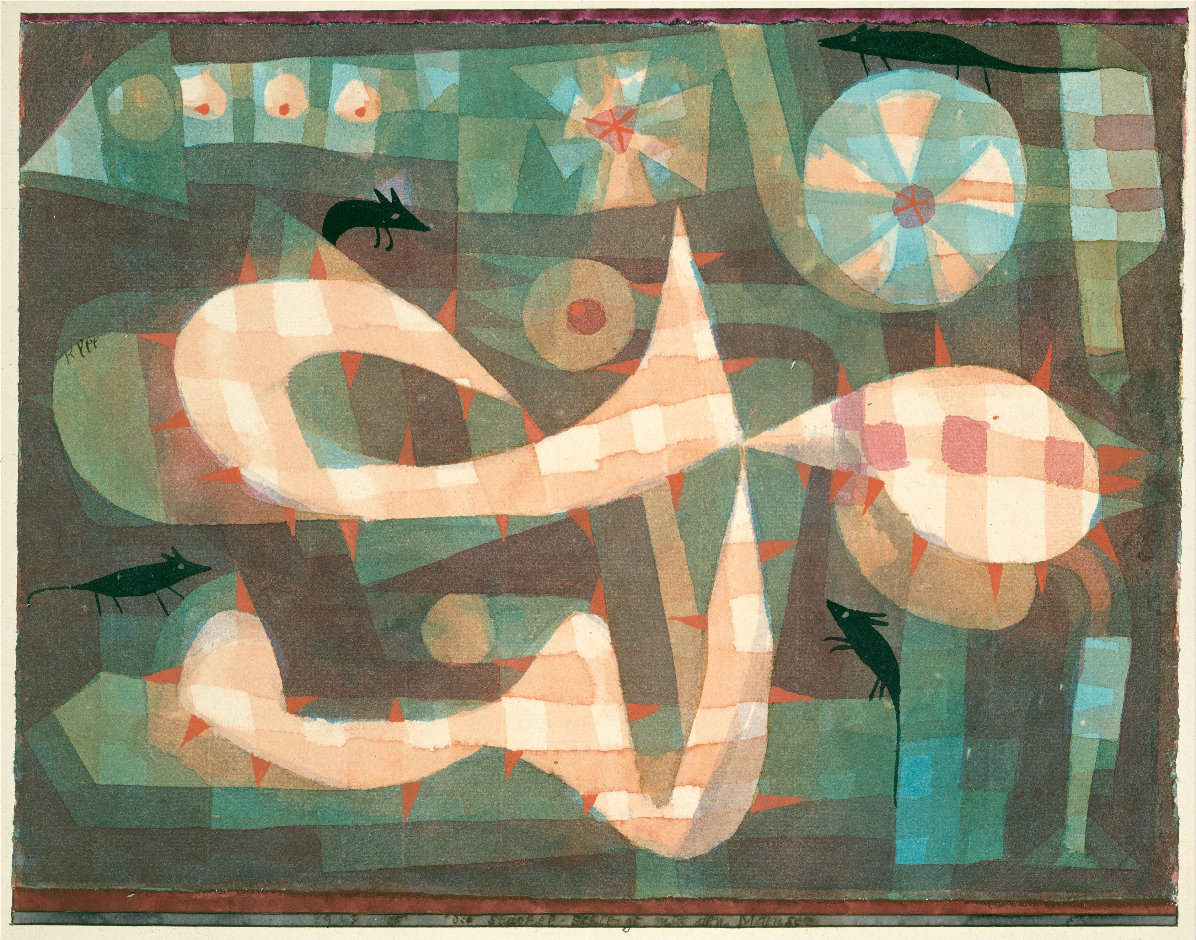 O nó de arame farpado com os ratos - Paul Klee