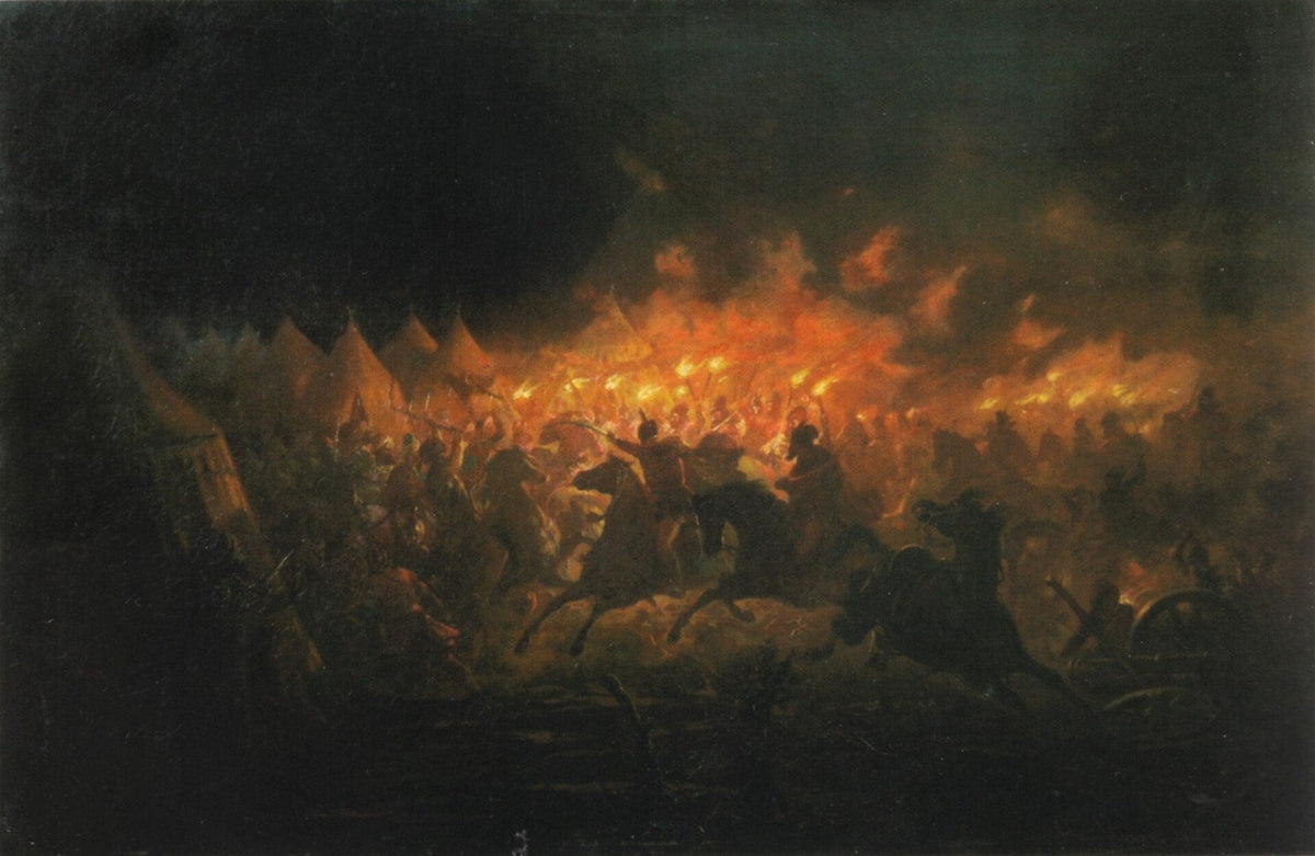 L’Attaque nocturne, Theodor Aman, 1866, huile sur toile