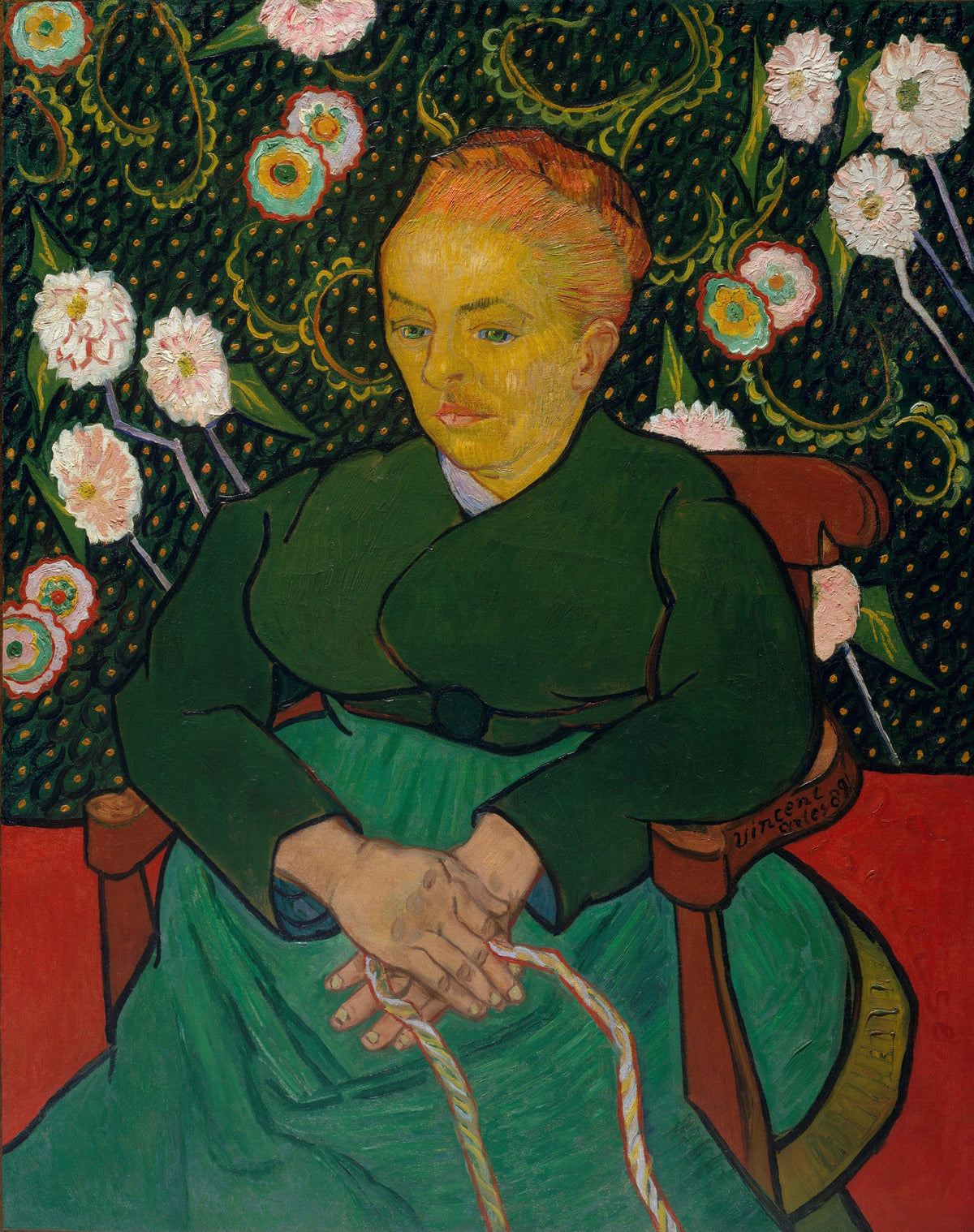 La Berceuse avec Augustine Roulin peinte par Vincent van Gogh en 1889