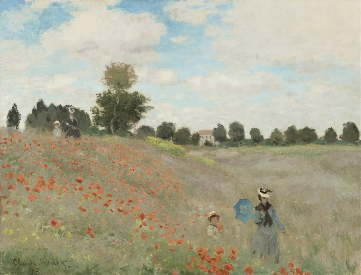 Les Coquelicots - Claude Monet, reproduction peinte à la main à l'huile sur toile par Alpha Reproduction