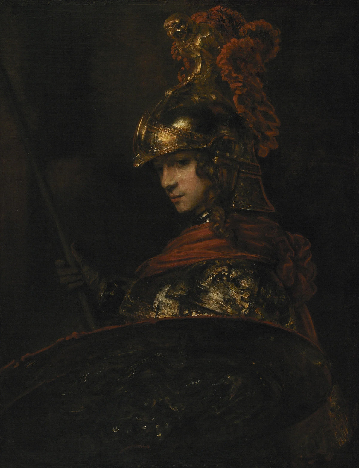 Pallas Athéna autrefois appelée Alexandre le Grand, attribuée à Rembrandt et un élève
