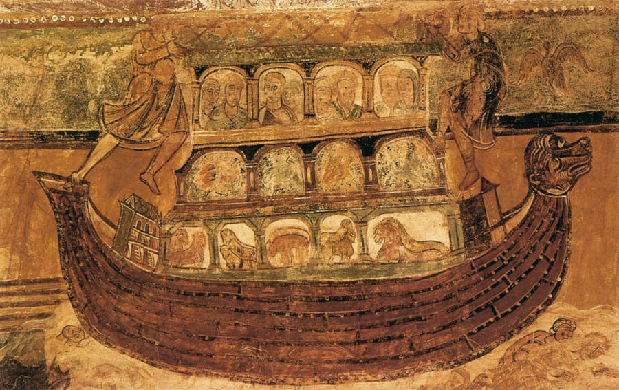 L’Arche de Noé de Saint-Savin — Artiste roman anonyme, peinture murale