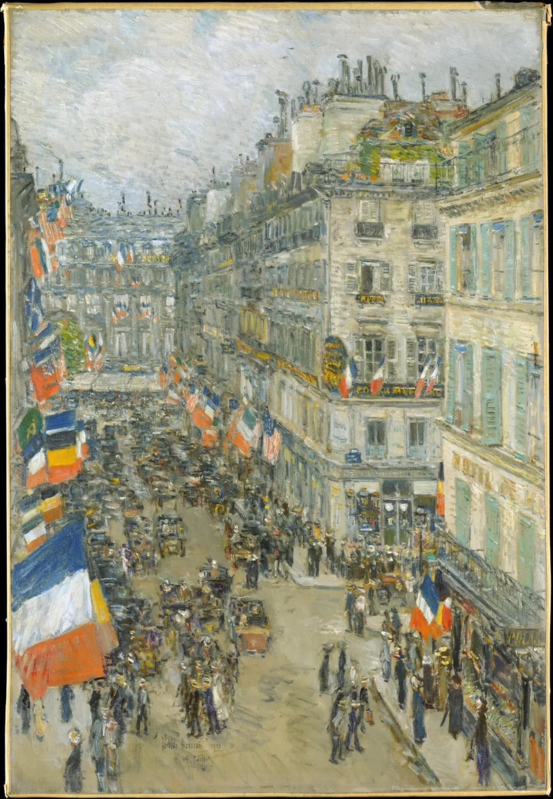14 de julho, rua Daunou, 1910 - Childe Hassam