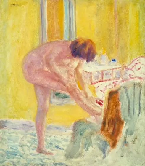 Nu sobre fundo amarelo - Pierre Bonnard