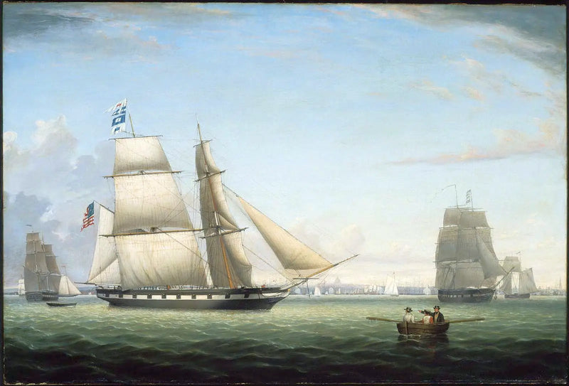 O Tijolo Antílope no porto de Boston - Fitz Henry Lane