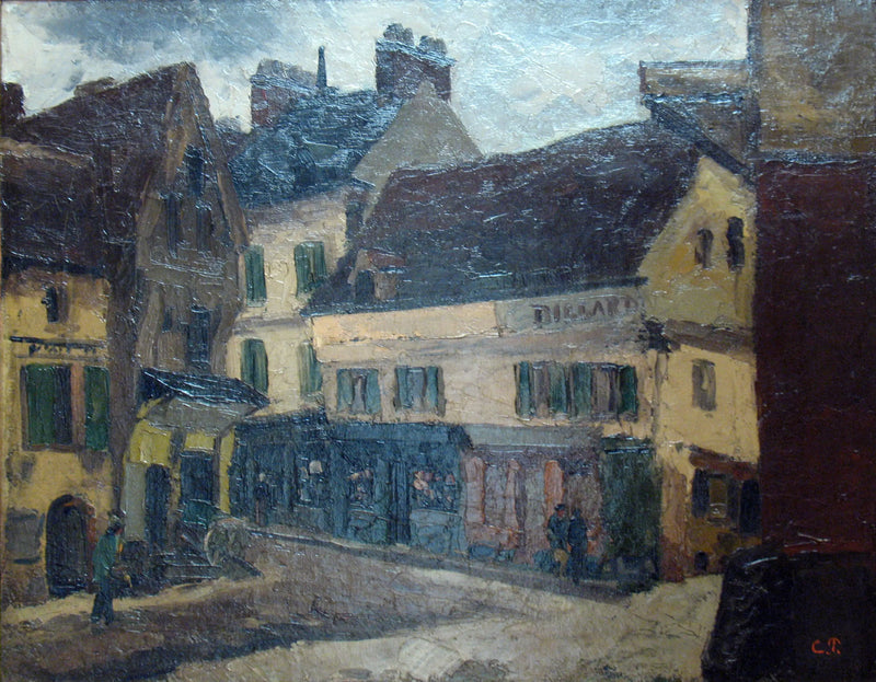 Uma Praça em La Roche-Guyon - Camille Pissarro