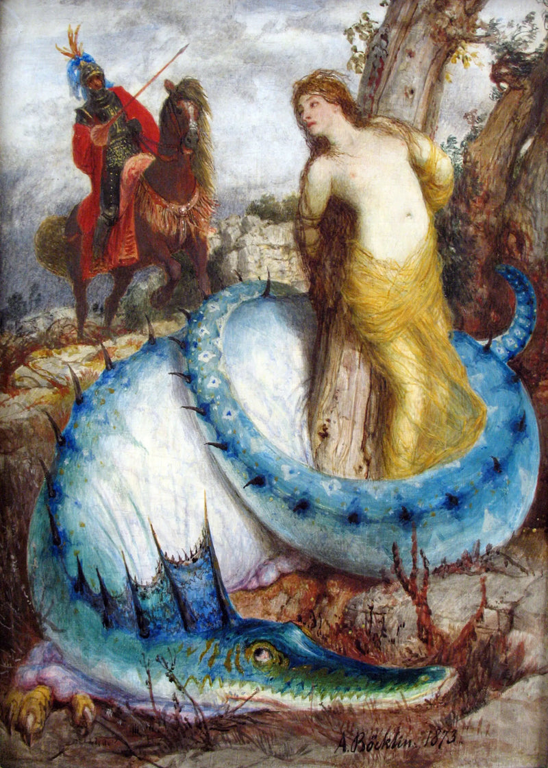 Roger libertando Angelica - Arnold Böcklin