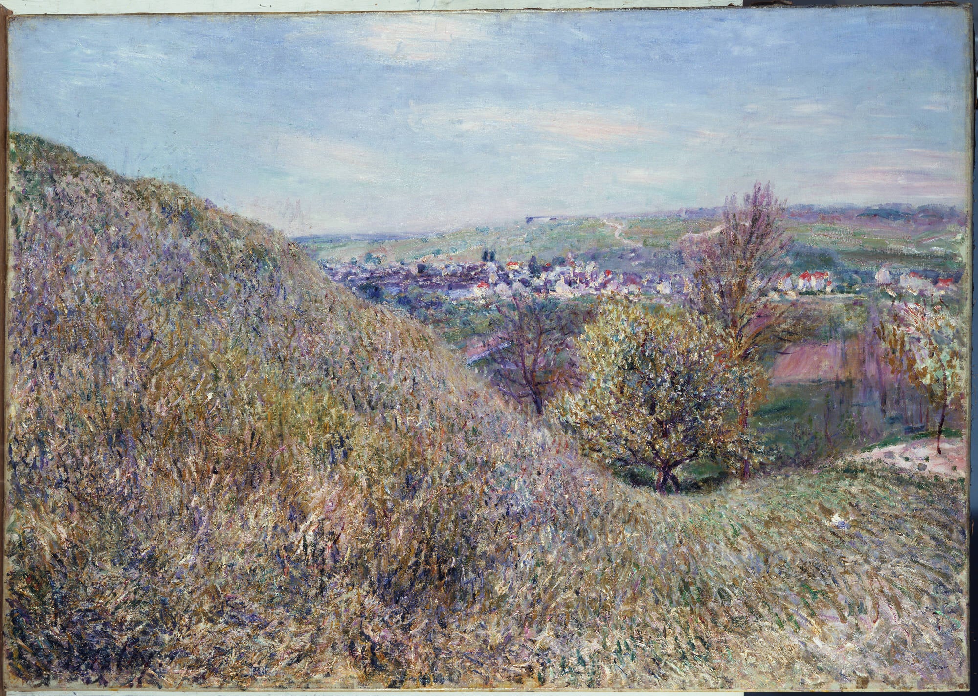 Reproduction du tableau « Sur les collines de Moret au printemps - Matin - Alfred Sisley » par Alpha Reproduction en peinture à l’huile