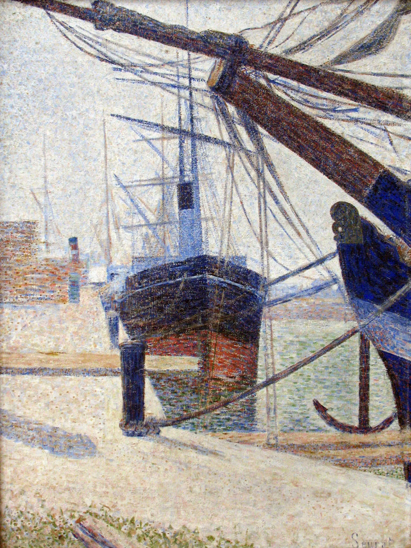 Canto de um lago, Honfleur - Georges Seurat