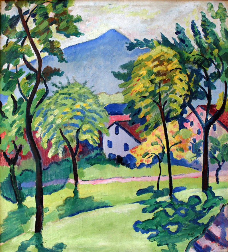 Paisagem do Tegernsee - August Macke