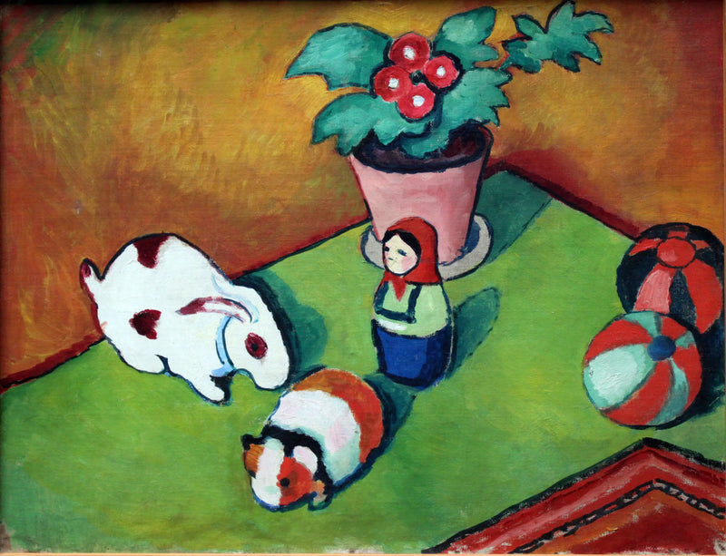 Os brinquedos do pequeno Walter - August Macke