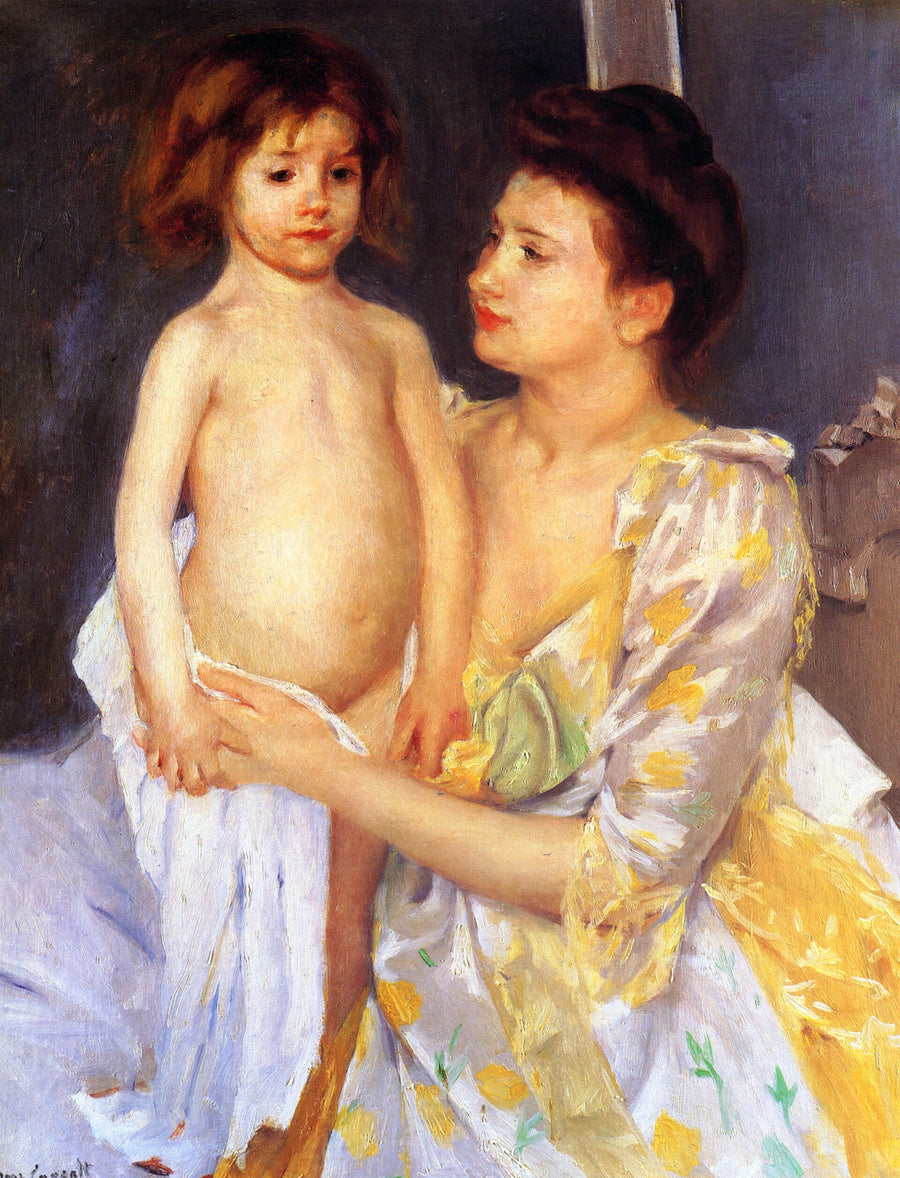 Jules essuyé par sa mère, Mary Cassatt, 1900, huile sur toile