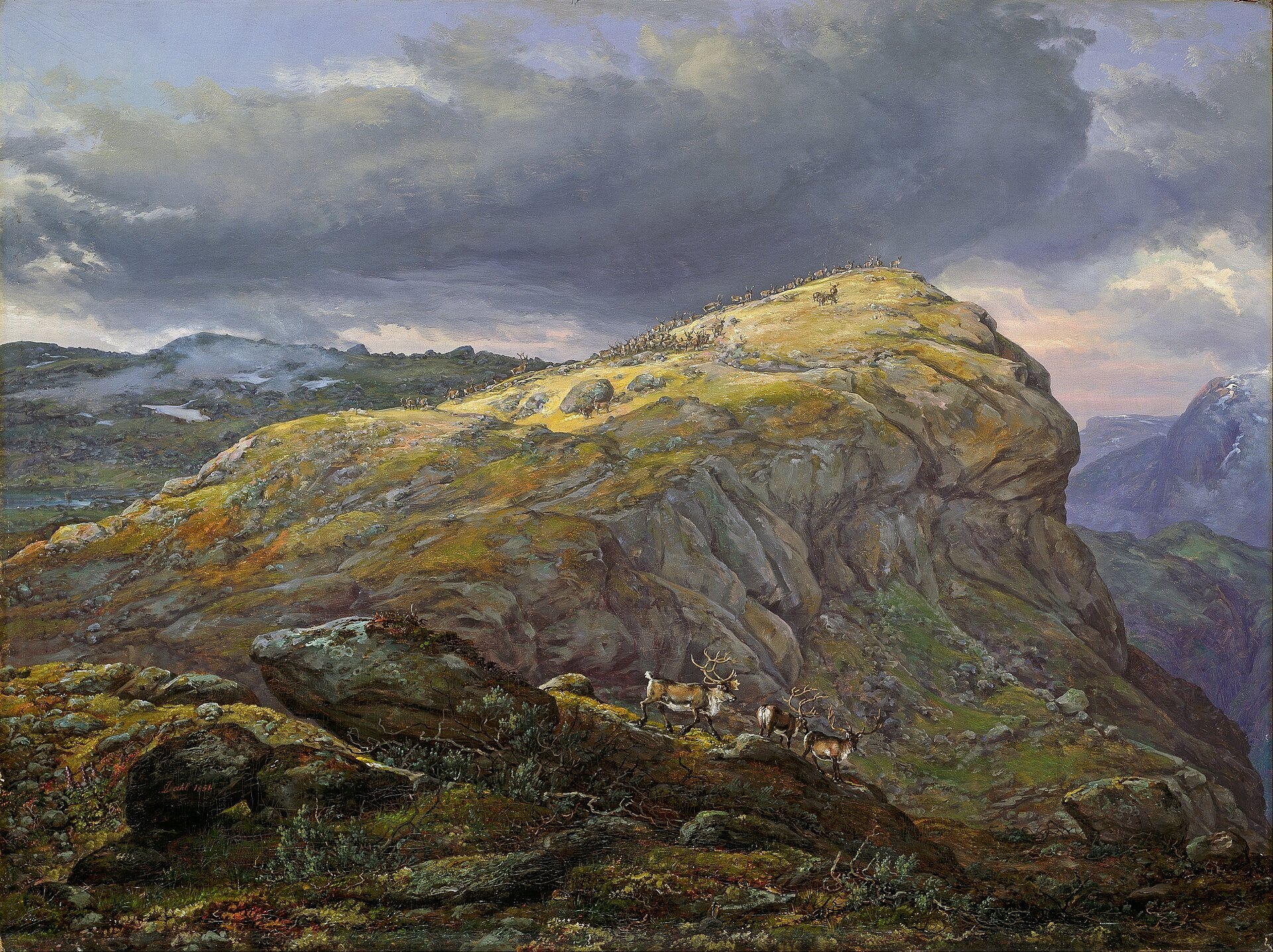 Stugunøset à Filefjell, Johan Christian Dahl, 1851, peinture à l’huile