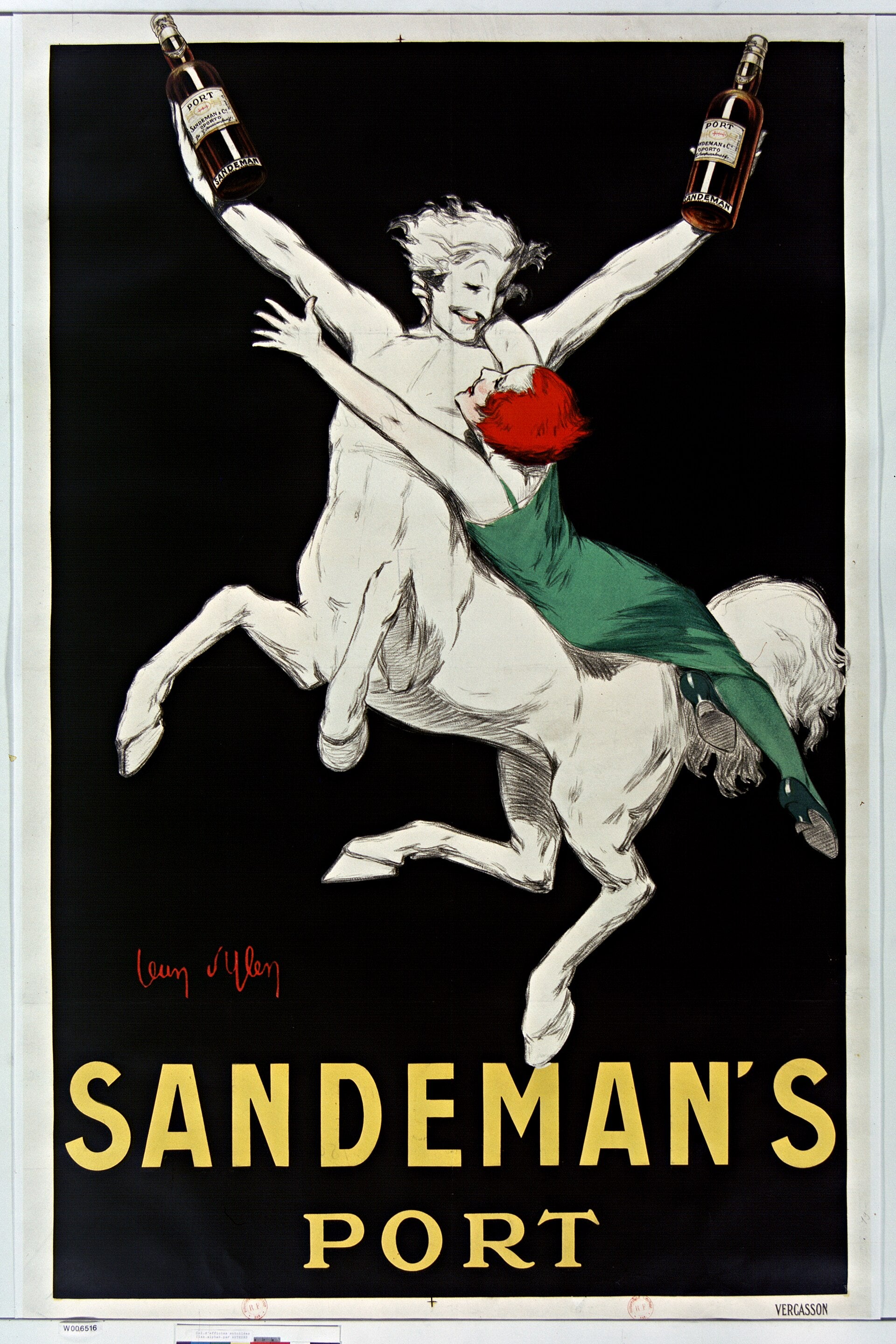 Sandeman’s Port, Jean d’Ylen, 1930 — reproduction peinte à la main
