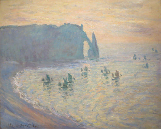 🏖️ A Praia em Étretat – Claude Monet (1885–1886)