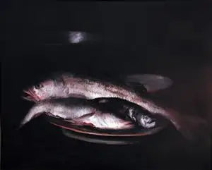 Natureza morta com peixes - William Merritt Chase