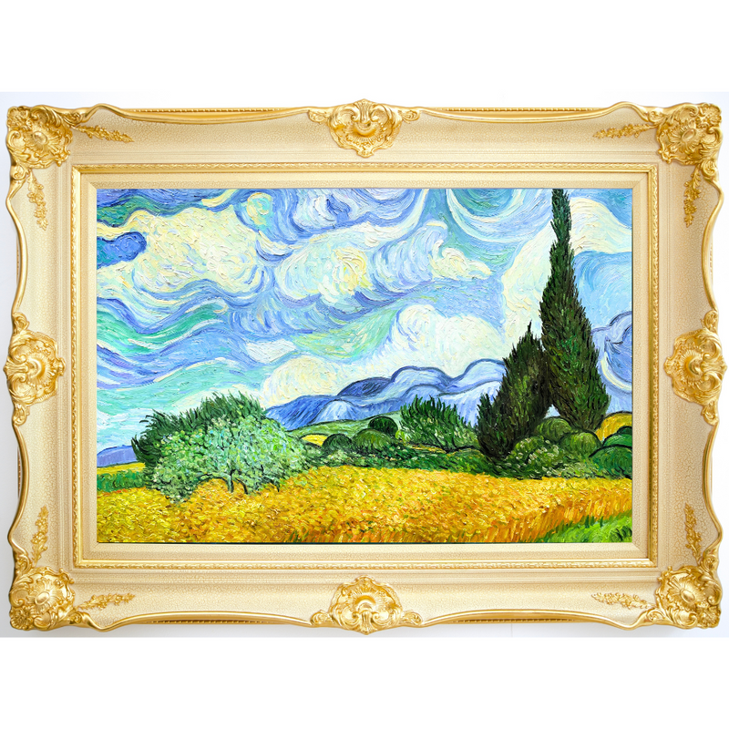 Campo de trigo com cipreste - Vincent van Gogh