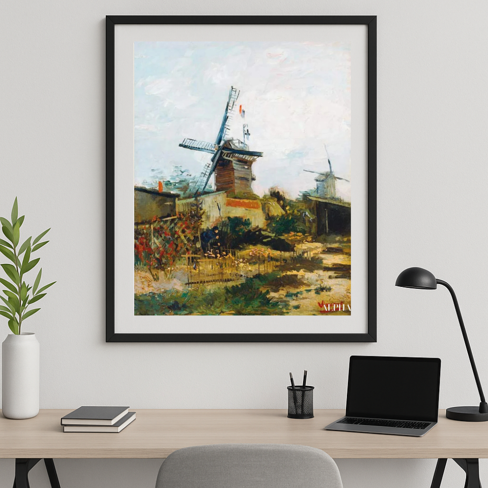 🌬️ O Velho Moinho em Montmartre – Vincent van Gogh (1886)