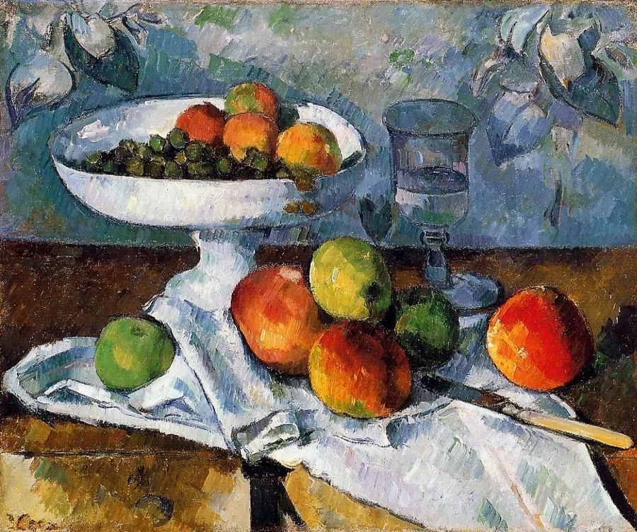 Fruteira, Vidro e Maçãs - Paul Cézanne