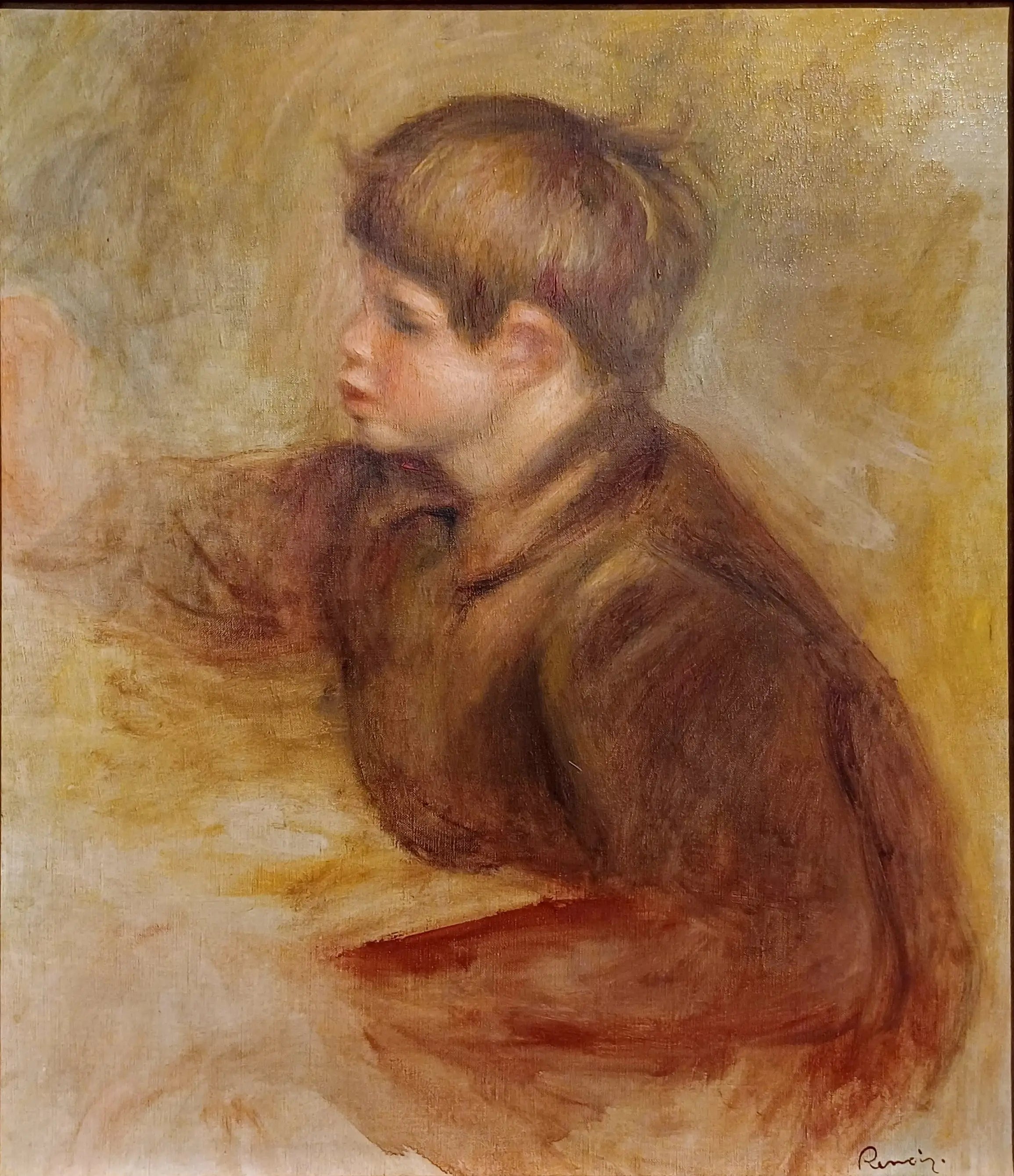 Reproduction du tableau « Claude Renoir peintre - Pierre-Auguste Renoir » par Alpha Reproduction en peinture à l’huile