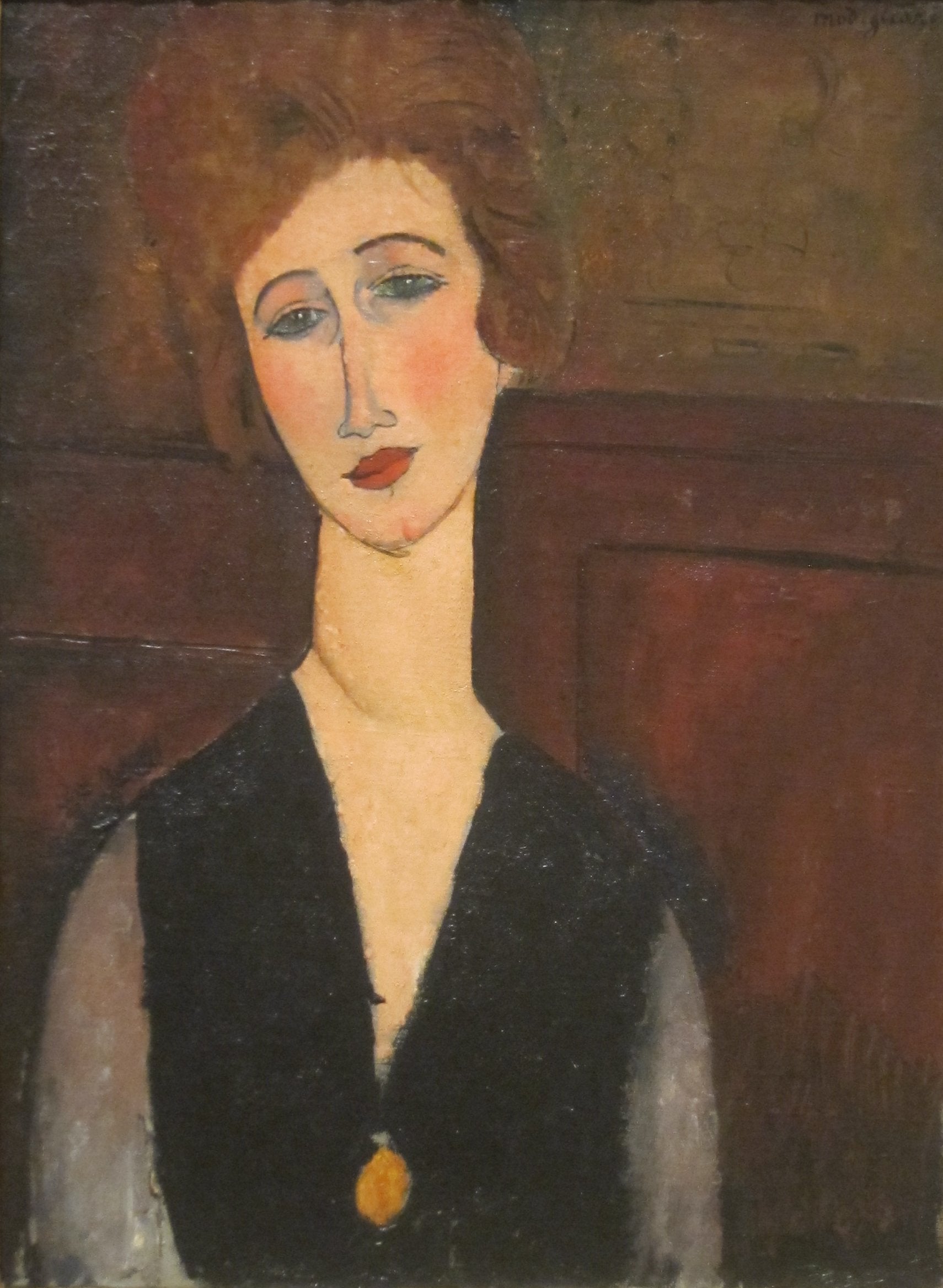 Reproduction du tableau « Portrait d'une femme - Amedeo Modigliani » par Alpha Reproduction en peinture à l’huile