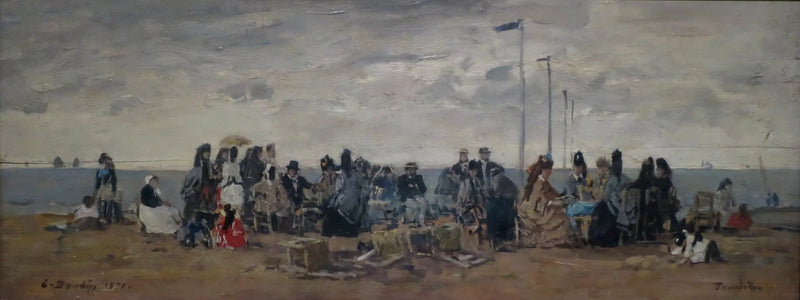 Trouville. Cena de praia - Eugène Boudin