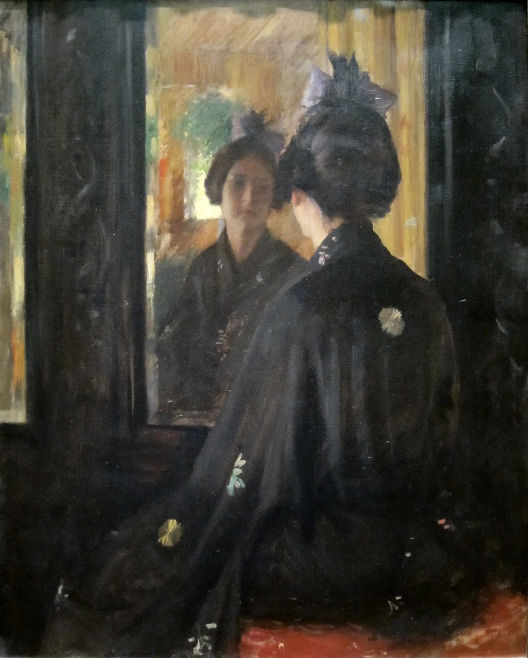 Le miroir - William Merritt Chase - Alpha Reproduction