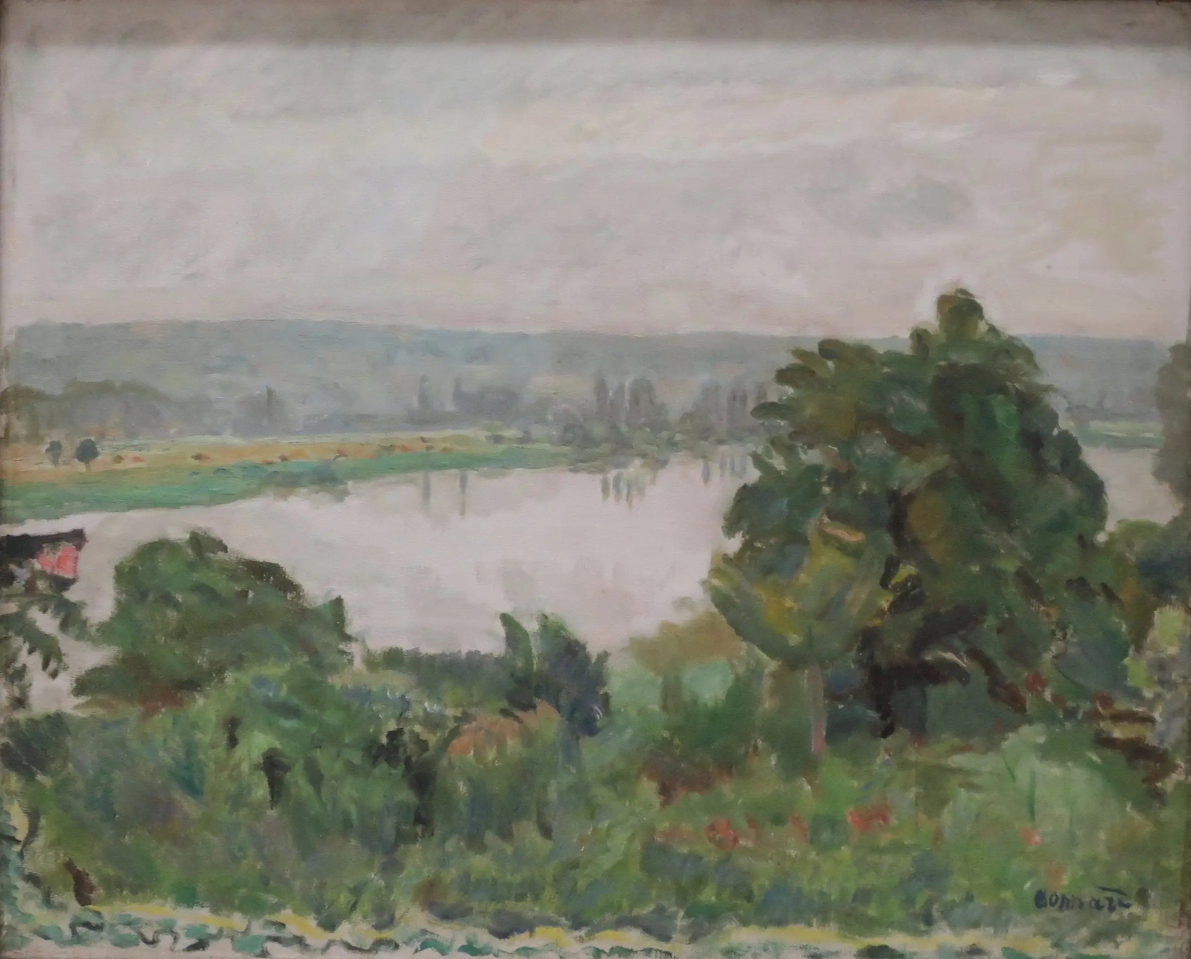 Reproduction du tableau « Seine près de Vernon - Pierre Bonnard » par Alpha Reproduction en peinture à l’huile
