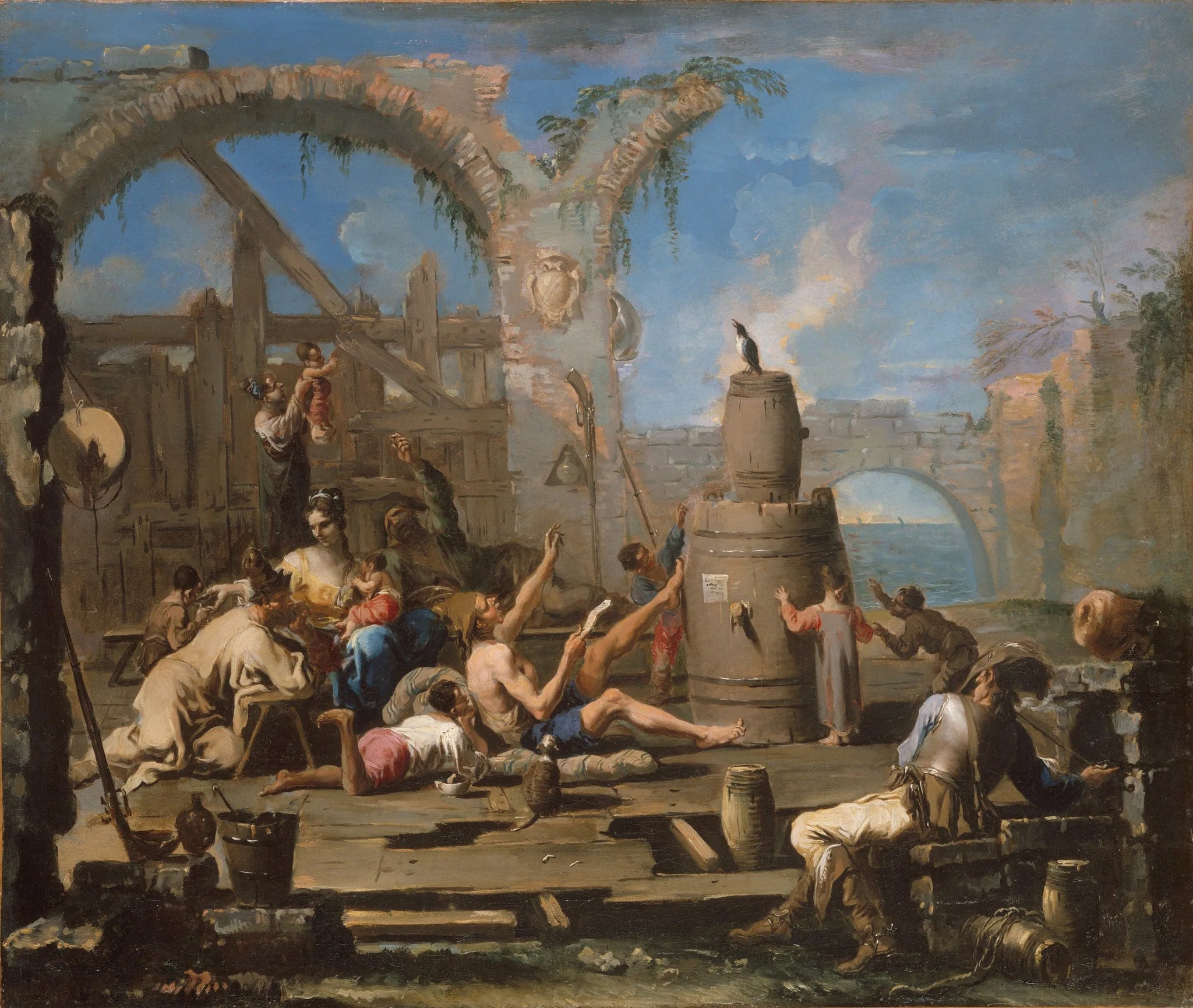 La pie apprivoisée - Alessandro Magnasco image 1 copie de tableau peinte à la main