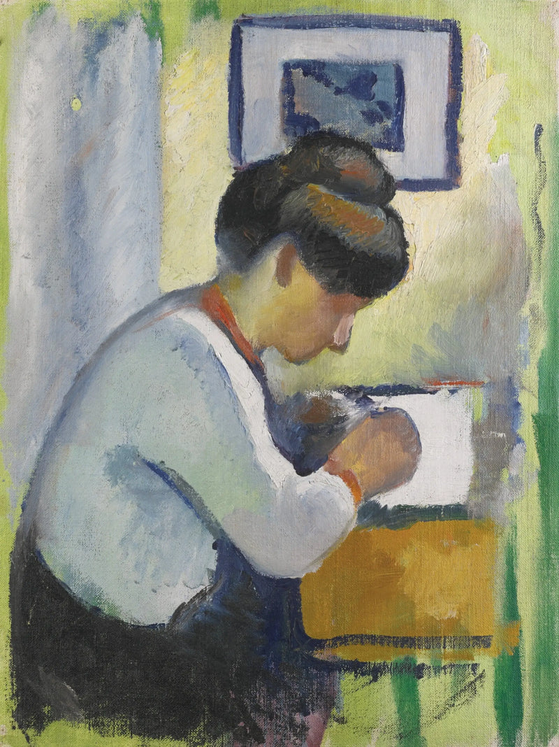 Mulher escrevendo - August Macke