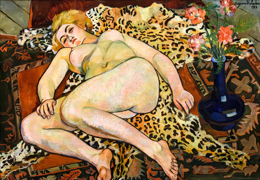 Catherine allongée nue sur une peau de panthère - Suzanne Valadon