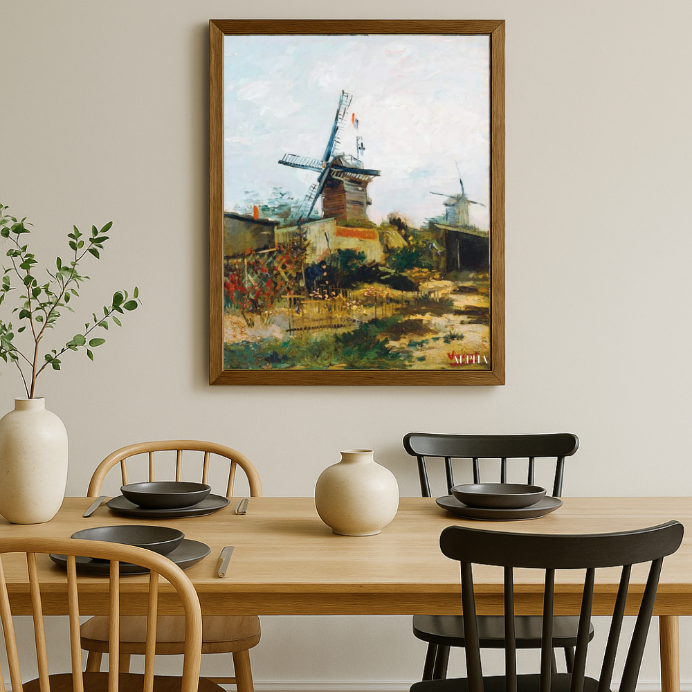 🌬️ O Velho Moinho em Montmartre – Vincent van Gogh (1886)
