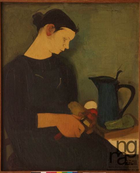 L’Éplucheuse de pommes de terre, Amrita Sher-Gil, 1938, huile sur toile