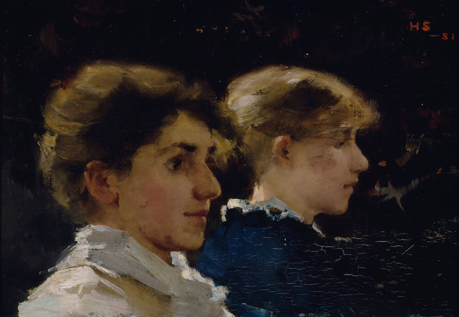 Two Profiles (1881) - Helene Schjerfbeck