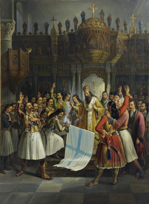 L’Évêque Germanos bénissant le drapeau de la Révolution - Theodoros Vryzakis