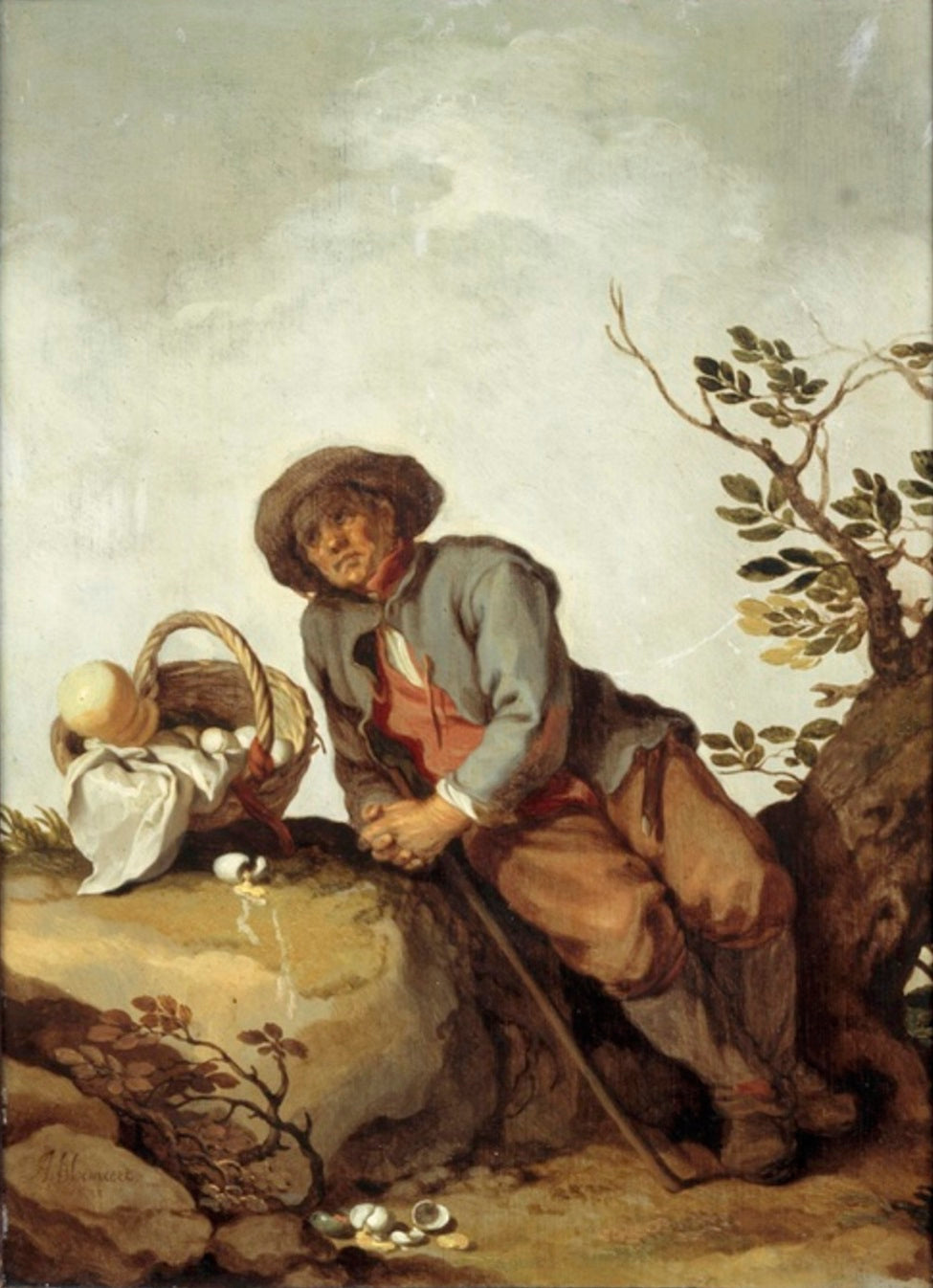 De eierboer - Abraham Bloemaert image 1 tableau peint à l’huile sur toile