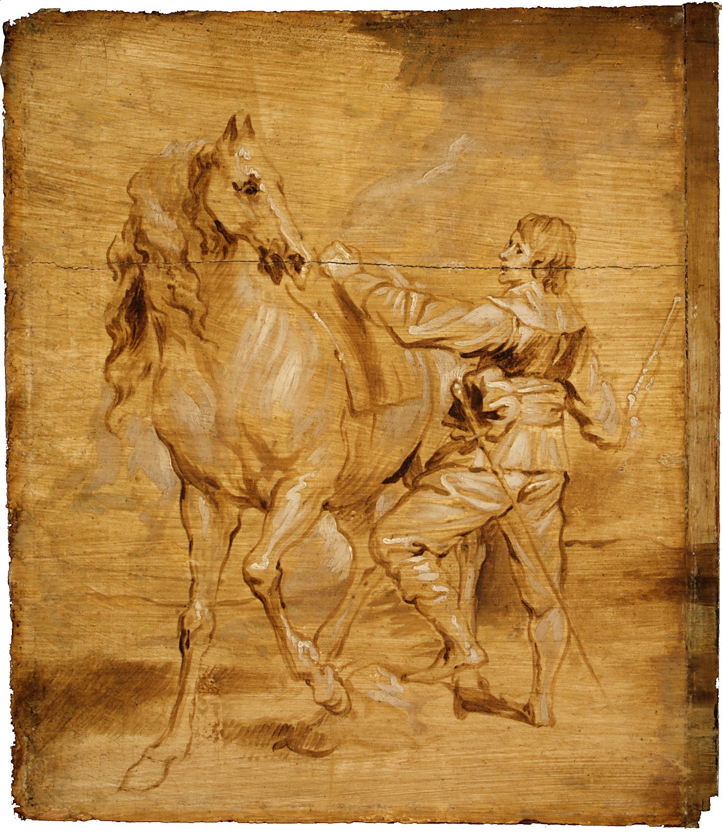 Un homme montant un cheval - Antoine van Dyck