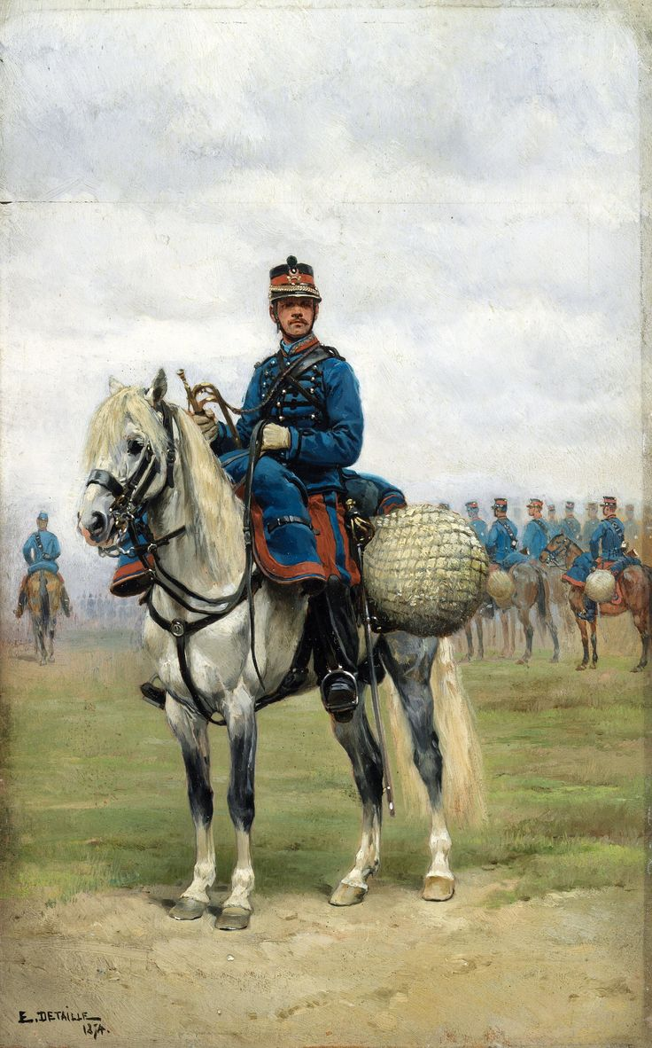 Um trompetista a cavalo - Édouard Detaille