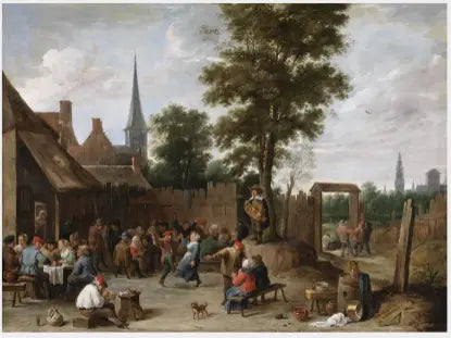 Uma feira de vila perto de Antuérpia - David Teniers, o Jovem