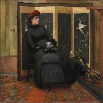 Un visiteur - John Lavery