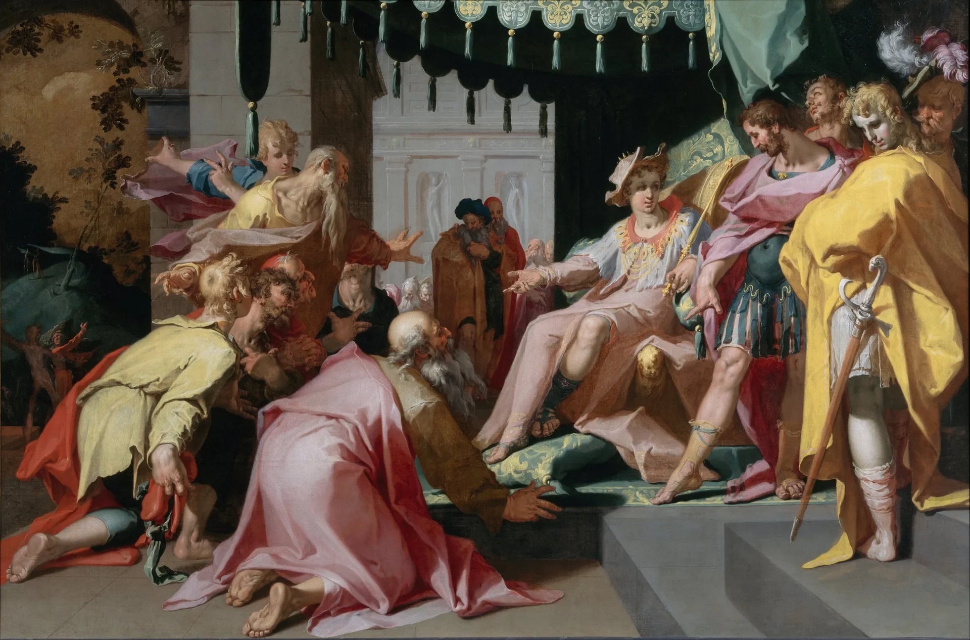 Joseph et ses frères - Abraham Bloemaert image 1 copie peinte à la main à l’huile