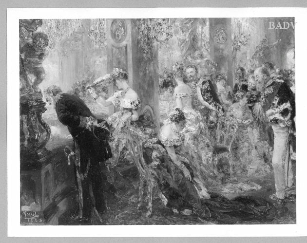 Société « Dans la salle blanche » - Adolph von Menzel