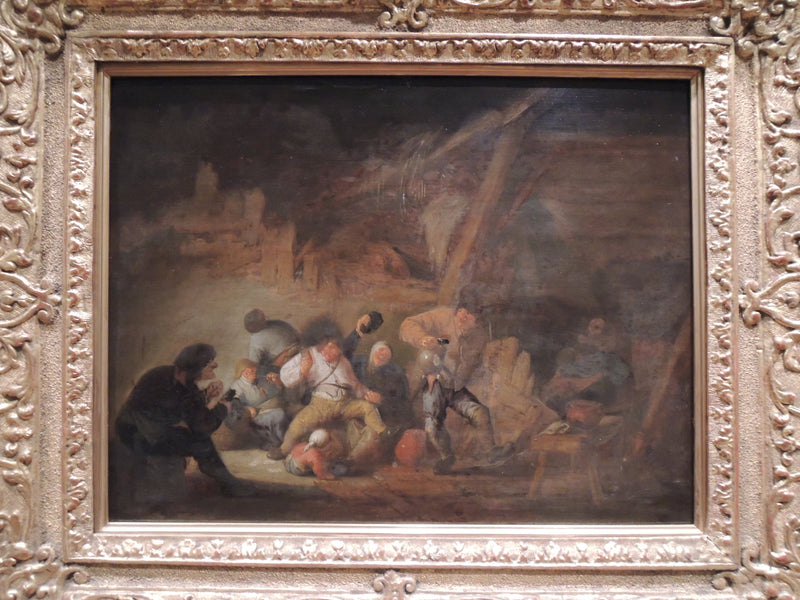 Buveurs dans une grange - Adriaen Brouwer