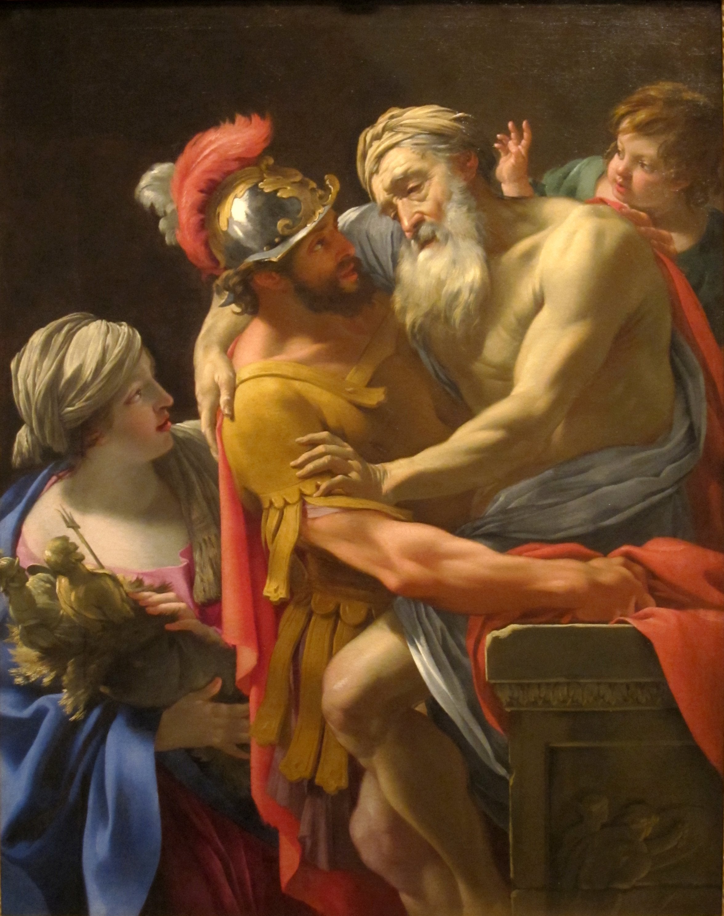Énée et Priam fuyant Troie - Simon Vouet