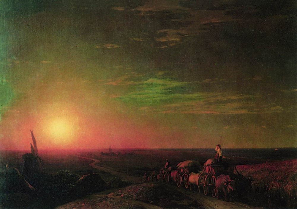 Wagons Chumaks - Ivan Aïvazovski